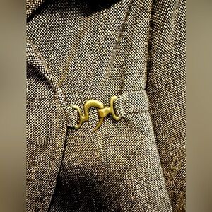 Vintage Citrine wool and silk tailored women's tweed suit. Made in Canada